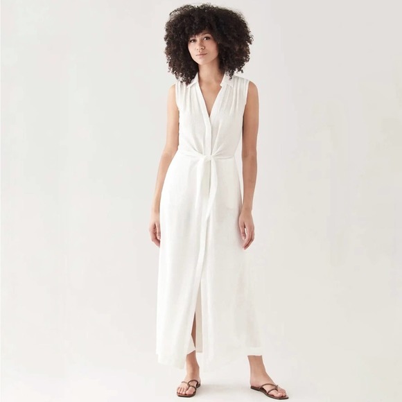 Brochu Walker Madsen Sleeveless Maxi Dress Salt White M - Picture 1 of 9
